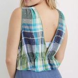 Aerie NWT  Peplum Plaid Sleeveless Top Photo 0