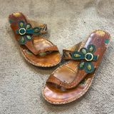 Spring Step Flower Leather Sandals Photo 0