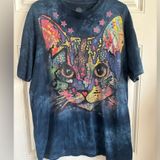 The Mountain Vintage 90s/y2k The Mountian abstract Cat tshirt size Large Photo 0