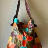 Bebe  Women's Multicolor Patchwork Leather Hobo Bag Large Boho Chic Photo 0