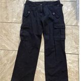 Sanctuary Black Cargo Mid Rise Straight Leg Pants Cotton 8 Photo 0