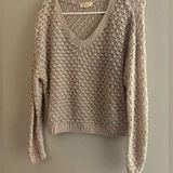Sun & Shadow  V-Neck Sweater - Light Gray Photo 0