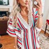 Blush Room Boutique NWT Striped Swimsuit Coverup/ Dress Photo 0