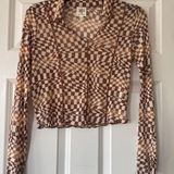 Self Esteem mesh brown top Photo 0