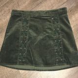 Newbury Kustom Green Corduroy Skirt size M Photo 0