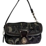 Coach y2k Black Gray Signature Canvas Wristlet Photo 0