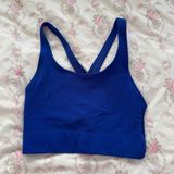 Fabletics Blue Long Line Sports Bra Top Photo 0