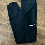 Nike Black Athletic Logo Dri-Fit Leggings Size XS Photo 0