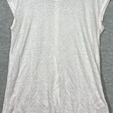 Tahari  Women’s Shirt Sz M 100% Linen White Decorative Button Back Casual Summer Photo 0