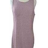 Vince Camuto Maxi Sleeveless Dress Striped Pink/Brown and White Photo 0