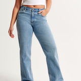 Abercrombie & Fitch The Baggy Low Rise Blue Jeans Curve Love Women's Size 26/2S Photo 0