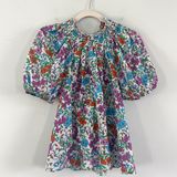 Roller Rabbit Ainsley Bloomst Floral Smock Puff Sleeve Silk Blend Blouse Photo 0