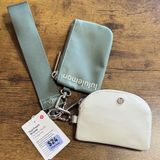 Lululemon athletica Grey eucalyptus/ Bone dual pouch wristlet Photo 0