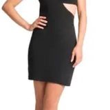 Black Halo Women’s XS Kylie Mini One Shoulder Walnut Cocktail Dress Photo 0