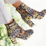 Urban Outfitters Vintage Style Floral Boots Photo 0