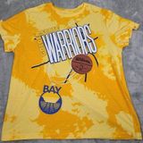 Nba Golden State Warriors Womens Size X-Large Yellow Tie-Dye Basketball Shirt Photo 0
