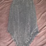 Brave Soul Grey Acid Wash Bodysuit Photo 0
