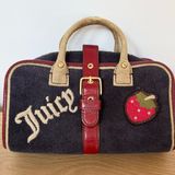 Juicy Couture Vintage Retro Y2K 90’s Navy and Red Travel Makeup Organizer Bag Photo 0