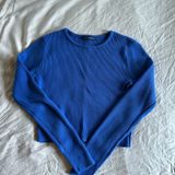 Brandy Melville Cropped Sweater Blue Photo 0