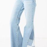 SO ® Low-Rise Patchwork Extreme Flare Jeans 9 / 29W 70s Retro Boho Summer Photo 0