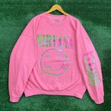 Nirvana Nevermind Grunge Band Oversized Crewneck Sweater L Photo 0