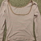 Amazon Stripped open back long sleeve top Photo 0