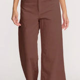 Billabong  Free Fall High-Waist Cord Pants Size 28 in Espresso brown wide leg Photo 0