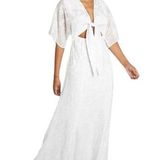 Hutch Maxi Dress White Tie Front Size 16 New Photo 0