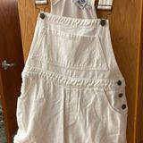 Princess Polly White Short Overalls Photo 0