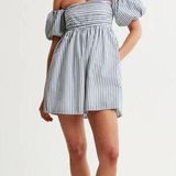 Abercrombie & Fitch Emerson Off-The-Shoulder Skort Size LT Photo 0