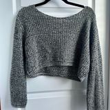 Nordstrom Cropped Grey Sweater Photo 0