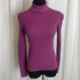 Reference Point Mauve  Ribbed Turtleneck Sweater Photo 0
