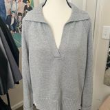 Abercrombie & Fitch V Neck Sweater Gray Size M Photo 0