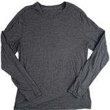Lululemon Men's Dark Gray Crew Neck Workout Running Athletic Long Sleeve Top L Photo 0