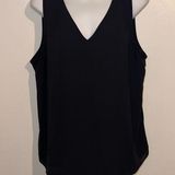 Nine West  Women’s business Casual black vneck top size large Photo 0