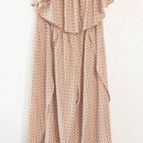GeeGee New  Tan Patterned Strapless Jumpsuit Size 3XL Photo 0