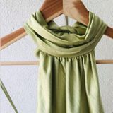 Anthropologie Kourt Green Backless Halter Dress Photo 0