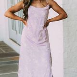 These Three Boutique - Shoulder Tie Cowl Neck Midi Dress Photo 0