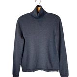 Pendleton Sweater Women Medium Gray Knit Merino Wool Turtleneck Pullover Career Photo 0