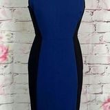 Loft sleeveless blue black color block business professional office work dress s Photo 0