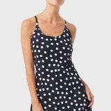 Outdoor Voices  Dress Black White Polka Dot Sleeveless Casual Athletic Women's M Photo 0