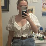 For Love & Lemons White Lace Top Photo 0
