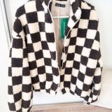 SheIn Checker print zip up jacket Photo 0