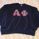 Vintage Sorority Sweatshirt Blue Size L Photo 0