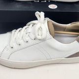 Naturalizer  Morrison Leather Sneaker White Size 8.5 Wide Excellent Condition Photo 0