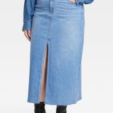 Universal Threads Denim Maxi Skirt Photo 0