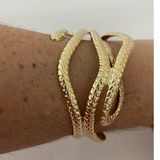 Boutique Snake cuff bracelet gold tone Photo 0