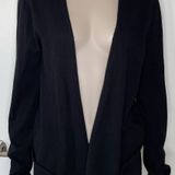 prAna Black Open Front Waterfall Cardigan Photo 0