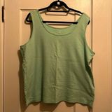 Lands' End  | Mint Green Tank Top 100% Cotton Sizes 14/16 Basic Tank Photo 0