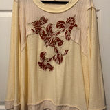 POL  Cream and Brown Floral Blouse Photo 0